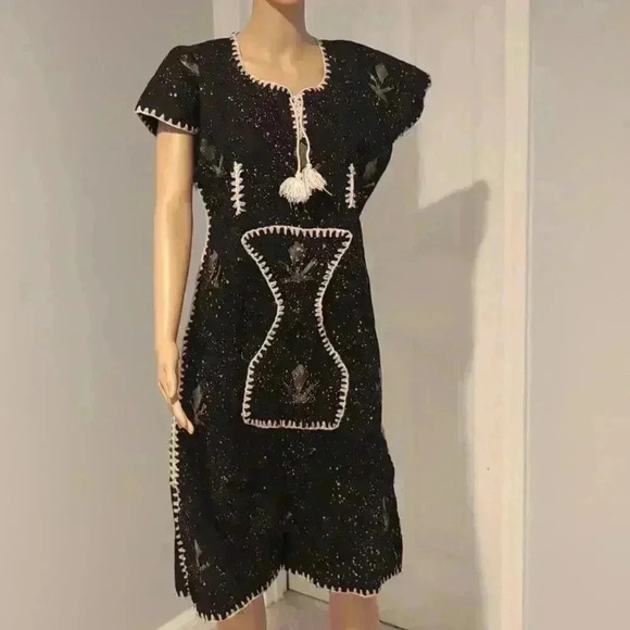 African handmade caftan cotton dress - Picture 1 of 14